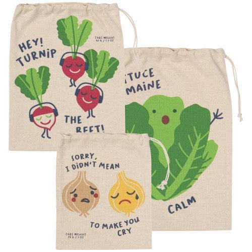 NOW Designs Produce Bags (Set of 3): Funny Food