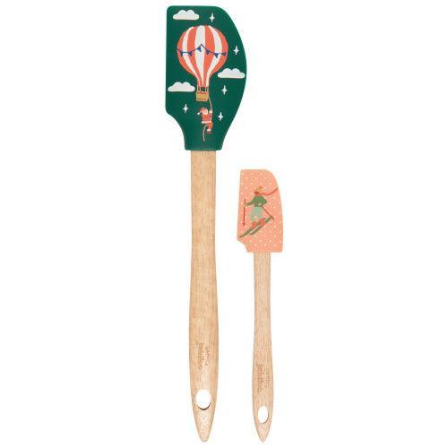 NOW Designs Spatulas (Set of 2): Candy Cane Lane