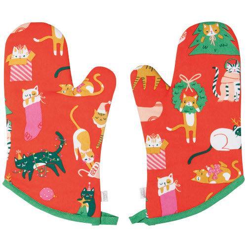 NOW Designs Oven Mitts (Set of 2): Let It Meow