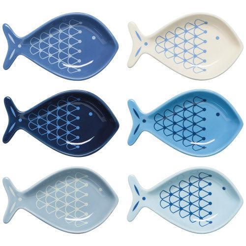 NOW Designs Pinch Bowls (Set of 6): Aveiro (Fish)