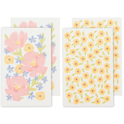 NOW Designs Pop Up Sponges (Set of 4): Full Bloom