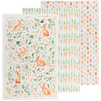 NOW Designs Floursack Towels (Set of 3): Baker's, Easter Meadow