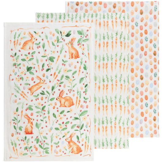 NOW Designs Floursack Towels (Set of 3): Baker's, Easter Meadow