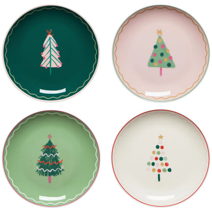 NOW Designs Appetizer Plates (Set of 4): Glitzmas