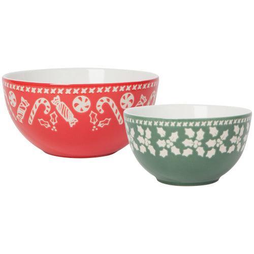 NOW Designs Candy Bowls (Set of 2): Holly Jolly