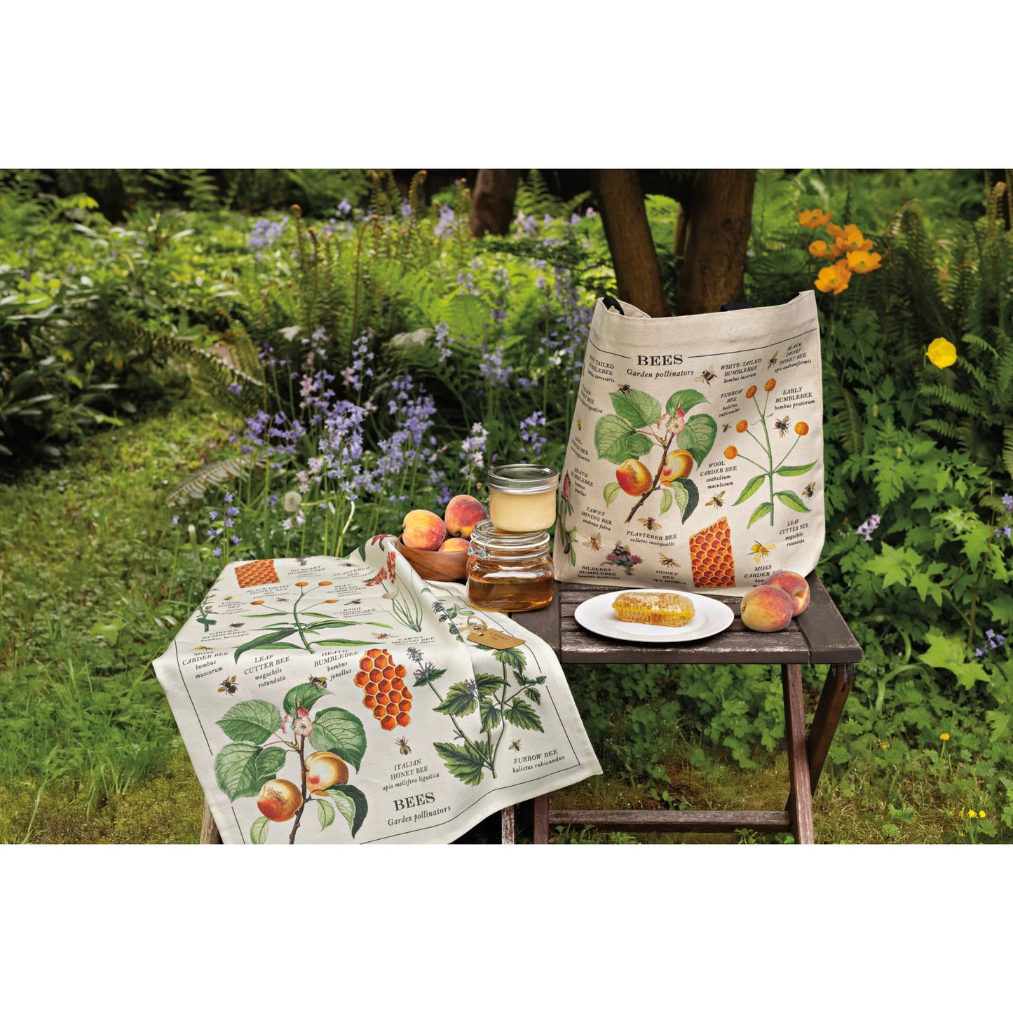 NOW Designs Dishtowel: Bee Varieties