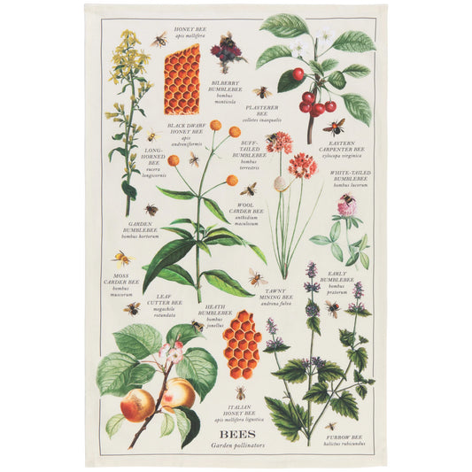 NOW Designs Dishtowel: Bee Varieties