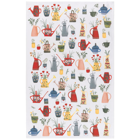 NOW Designs Dishtowel: Watering Cans