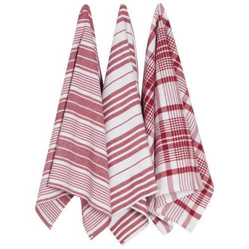 NOW Designs Dishtowels (Set of 3): Jumbo, Carmine