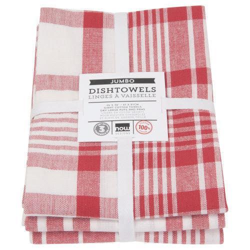 NOW Designs Dishtowels (Set of 3): Jumbo, Red