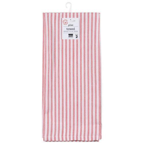 NOW Designs Glass Dishtowels (Set of 2): Red
