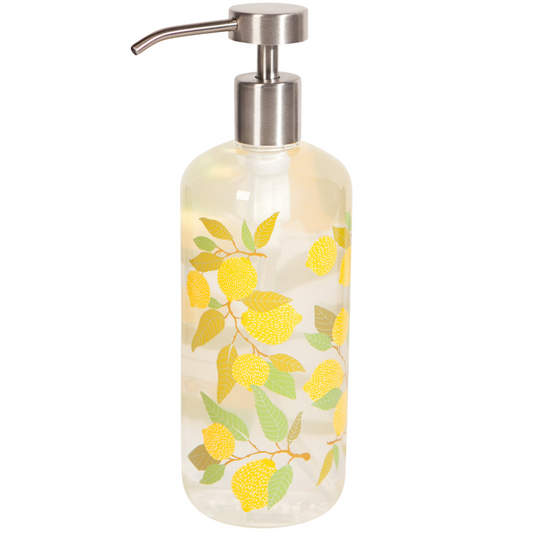 NOW Designs Glass Soap Pump: Lemons
