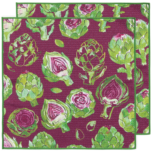 NOW Designs Microfiber Dishcloths (Set of 2): Artichoke