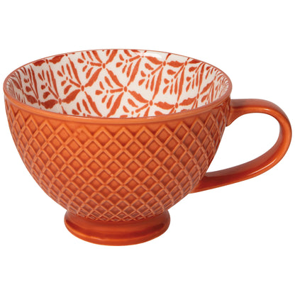 NOW Designs Mug: Latte, Copper Leaves