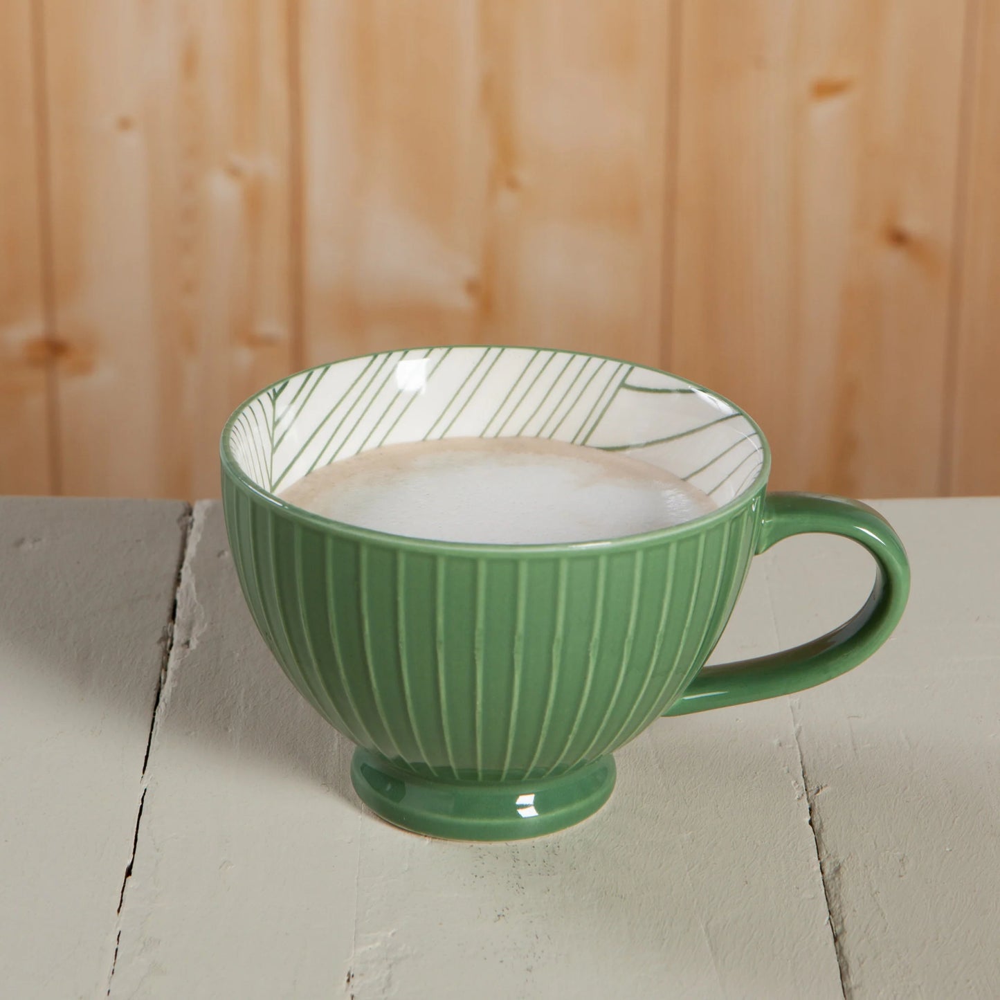 NOW Designs Mug: Latte, Elm Green