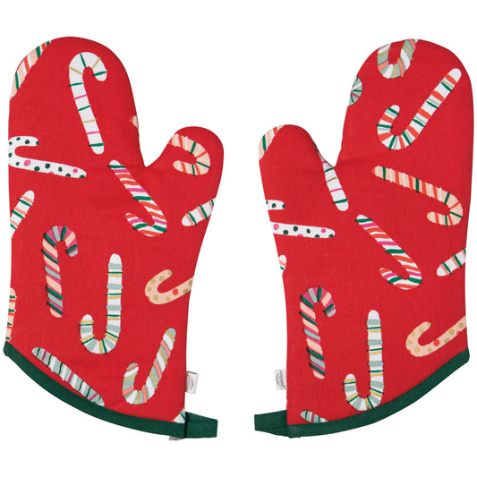 NOW Designs Oven Mitts (Set of 2): Merry Mints