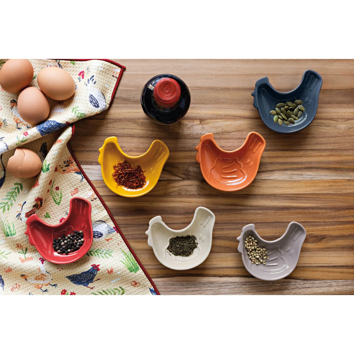 NOW Designs Pinch Bowls (Set of 6): Chickens