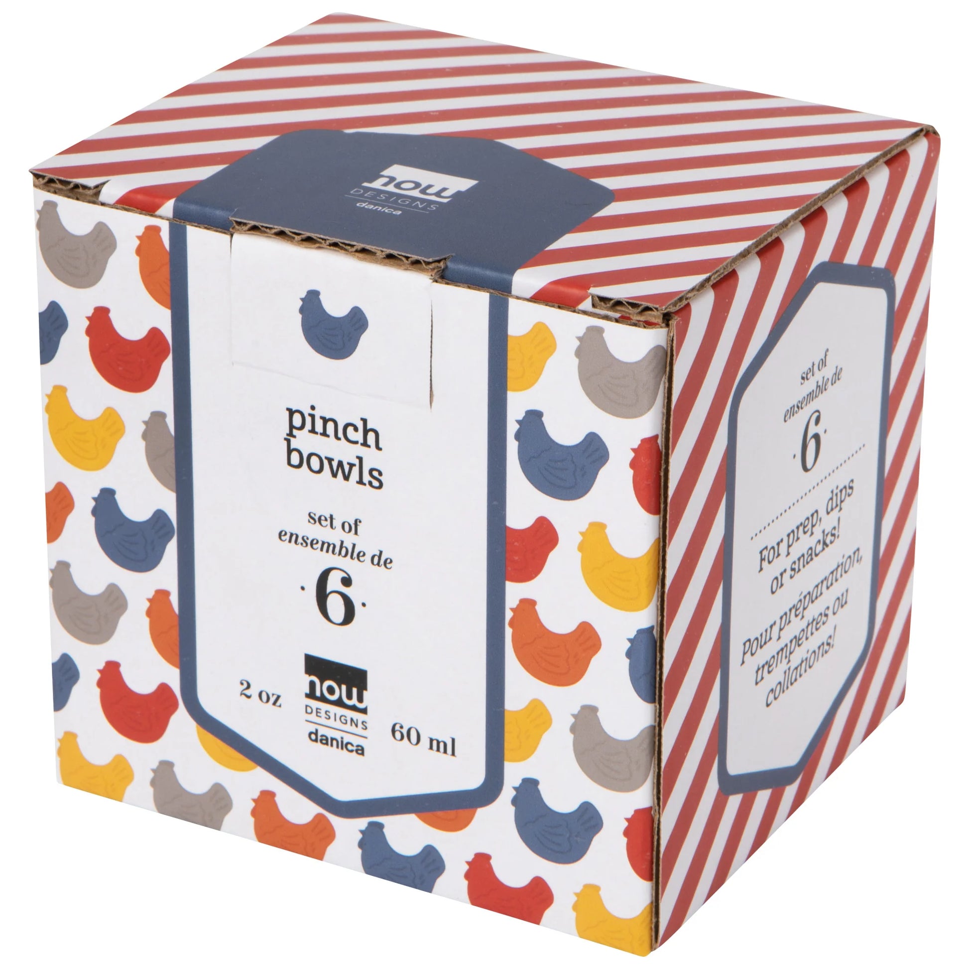 NOW Designs Pinch Bowls (Set of 6): Chickens