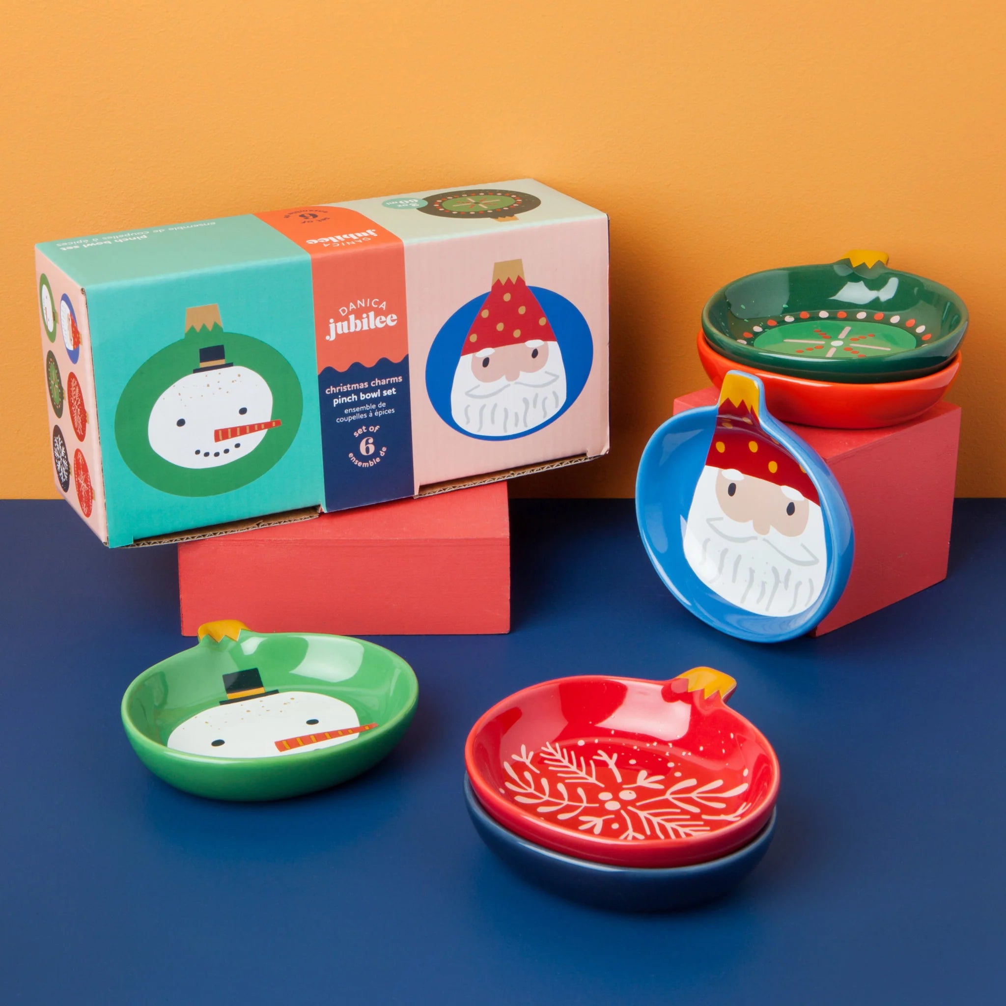 NOW Designs Pinch Bowls (Set of 6): Christmas Charms - Thumbnail 2