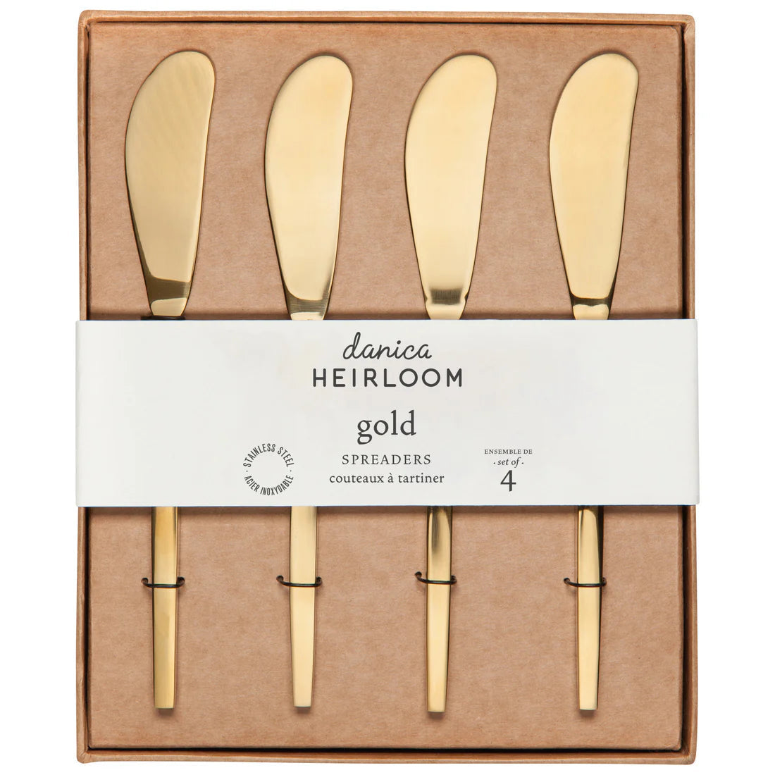 NOW Designs Spreaders (Set of 4): Gold