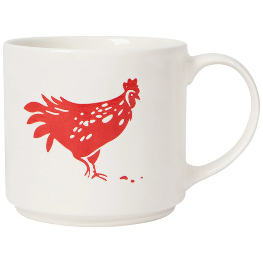 NOW Designs Stacking Mug: Chickens