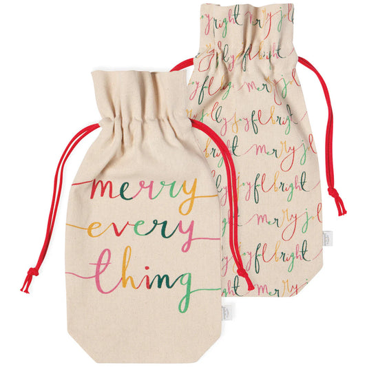 NOW Designs Wine Bags (Set of 2): Merry Everything