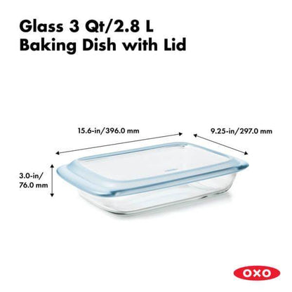 OXO Glass 3 QT Baking Dish w/Lid