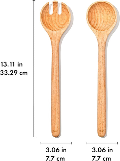 OXO Good Grips Beechwood Salad Servers