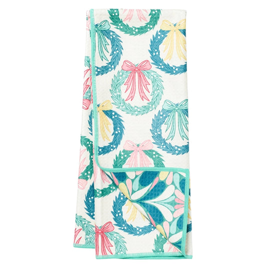 Once Again Home Anywhere Towel: RJW Neighbors Wreath