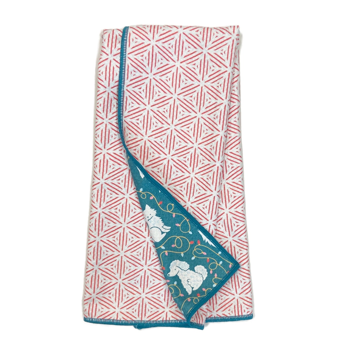 Once Again Home Anywhere Towel: Reversible, Nuthatch Deck The Paws