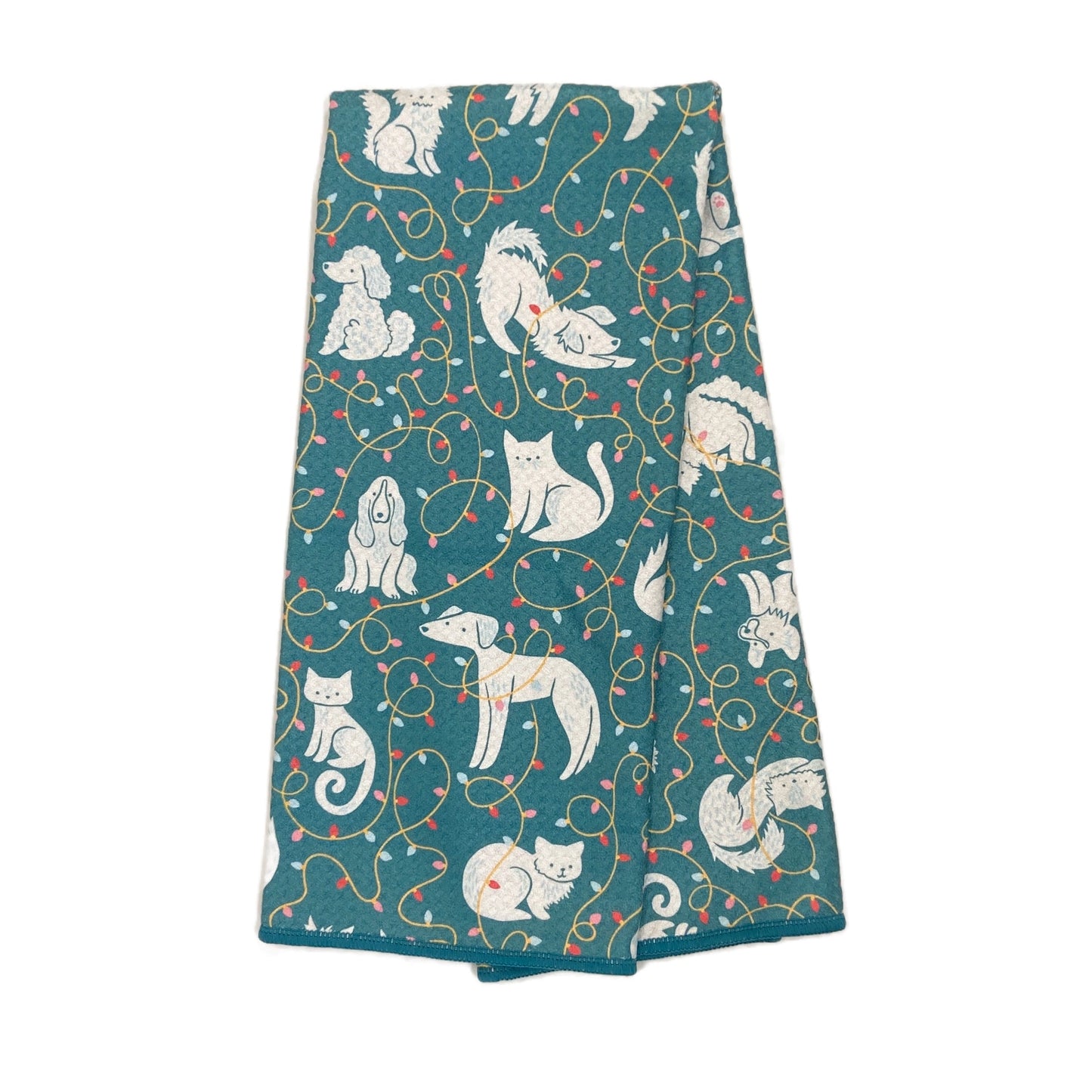 Once Again Home Anywhere Towel: Reversible, Nuthatch Deck The Paws