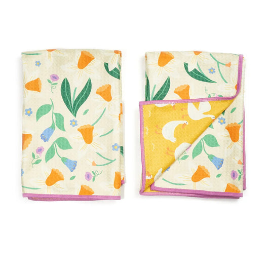 Once Again Home Double Duty Towels (Set of 2): MT Daffodil