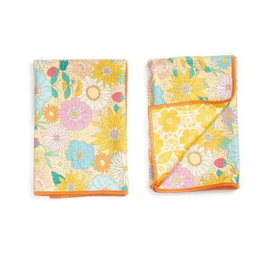 Once Again Home Double Duty Towels (Set of 2): MT Daisies