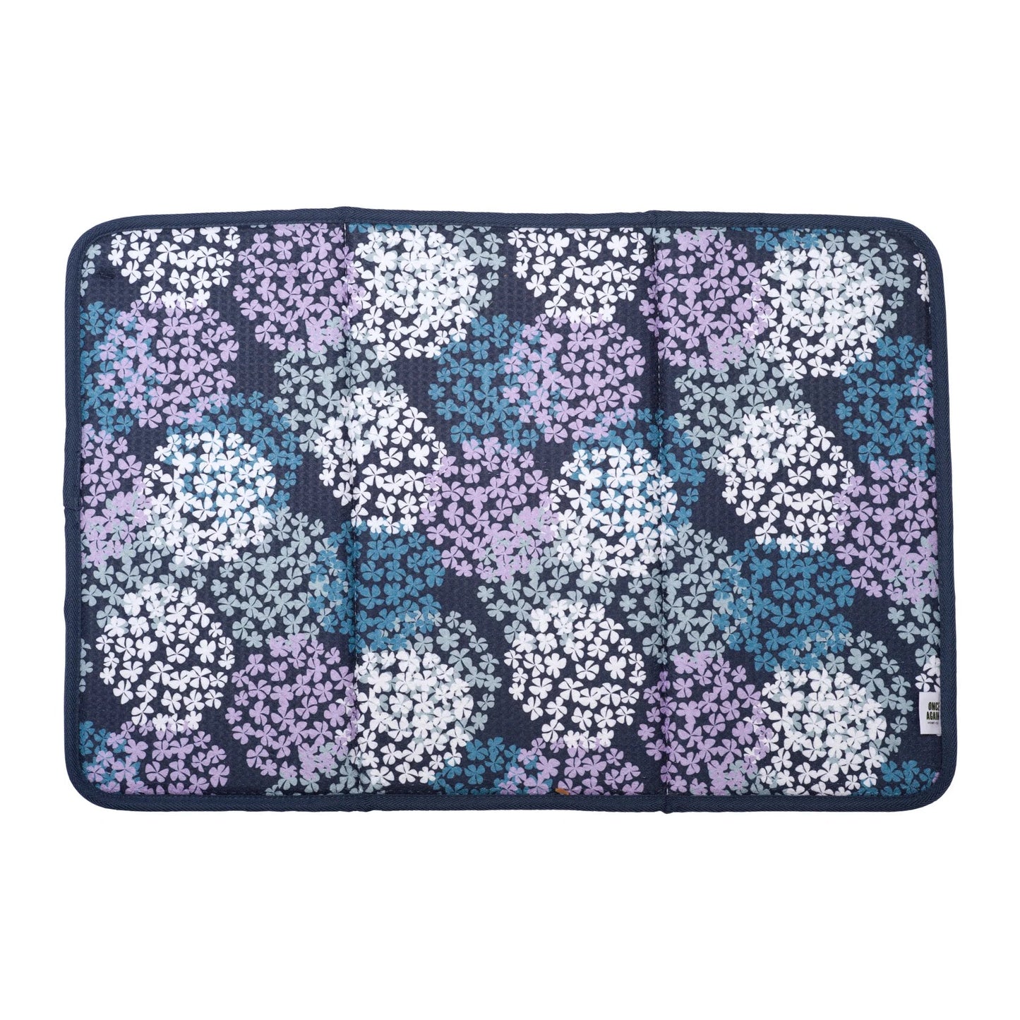 Once Again Home Drying Mat: Hydrangea, Navy