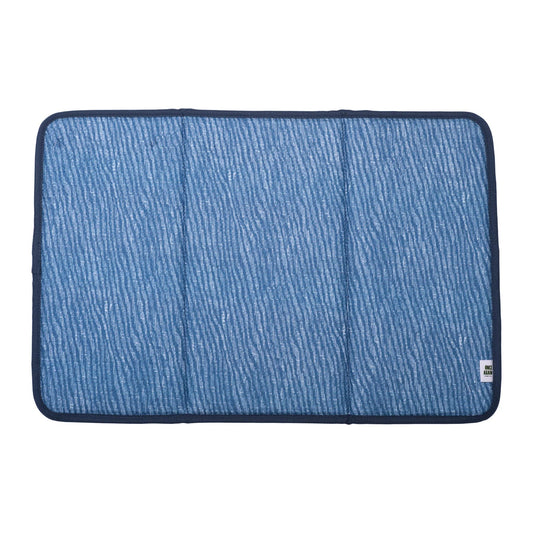 Once Again Home Drying Mat: Waves, Delft Blue