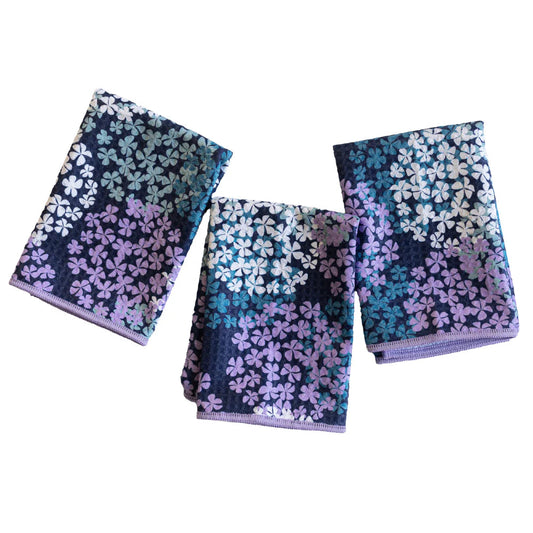 Once Again Home Mighty Mini Towels (Set of 3): Hydrangea, Navy