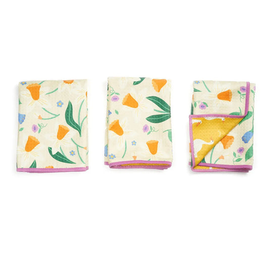 Once Again Home Mighty Mini Towels (Set of 3): MT Daffodil