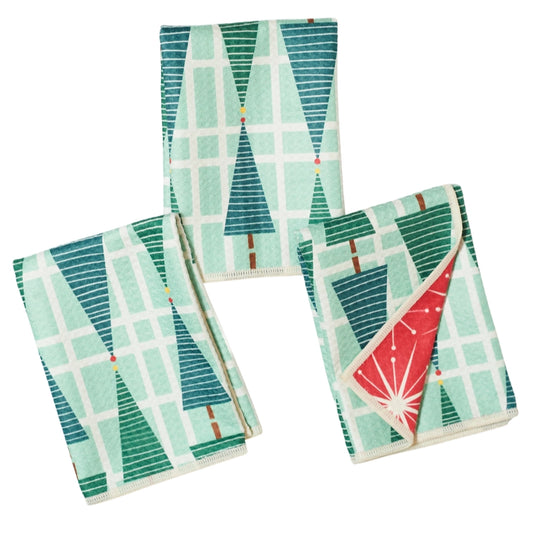 Once Again Home Mighty Mini Towels (Set of 3): RJW Stripe Tree