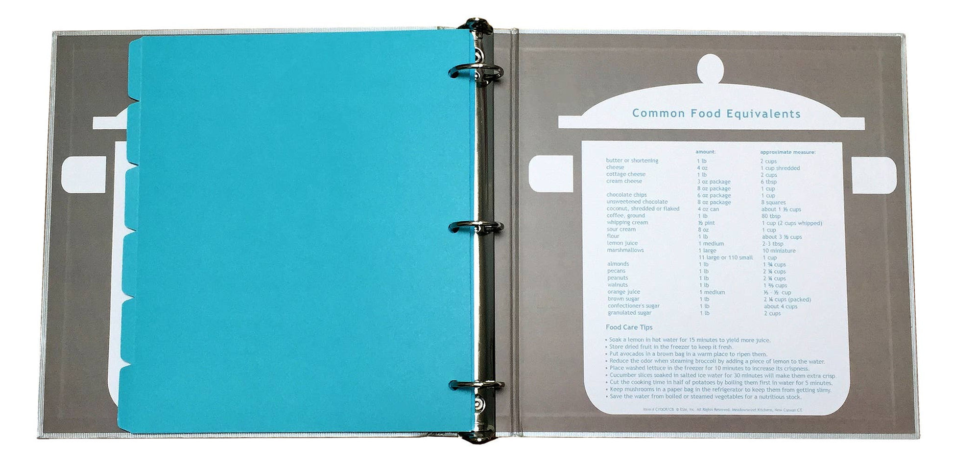 Meadowsweet Kitchens Recipe Book: Collected Recipes, Turquoise / Gray