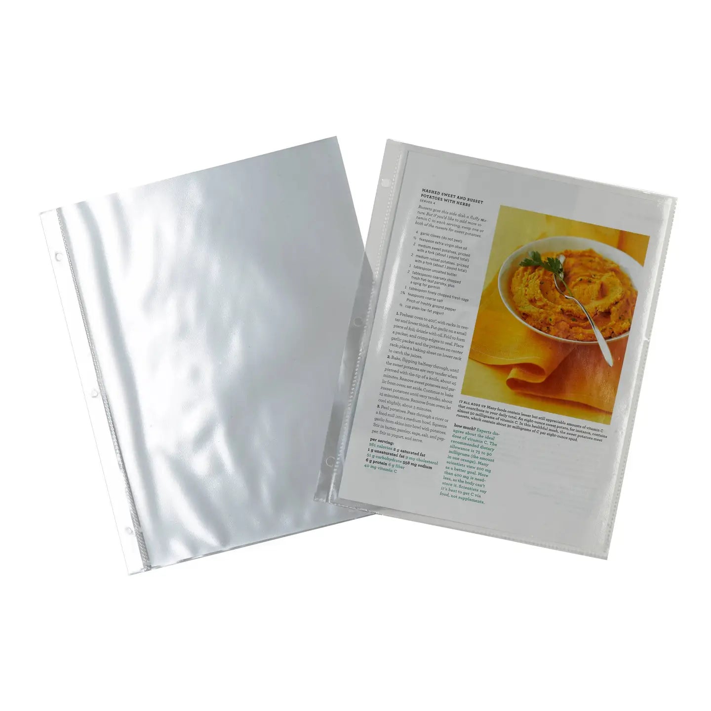 Meadowsweet Kitchens Refills: 20 Plastic Sheet Protectors