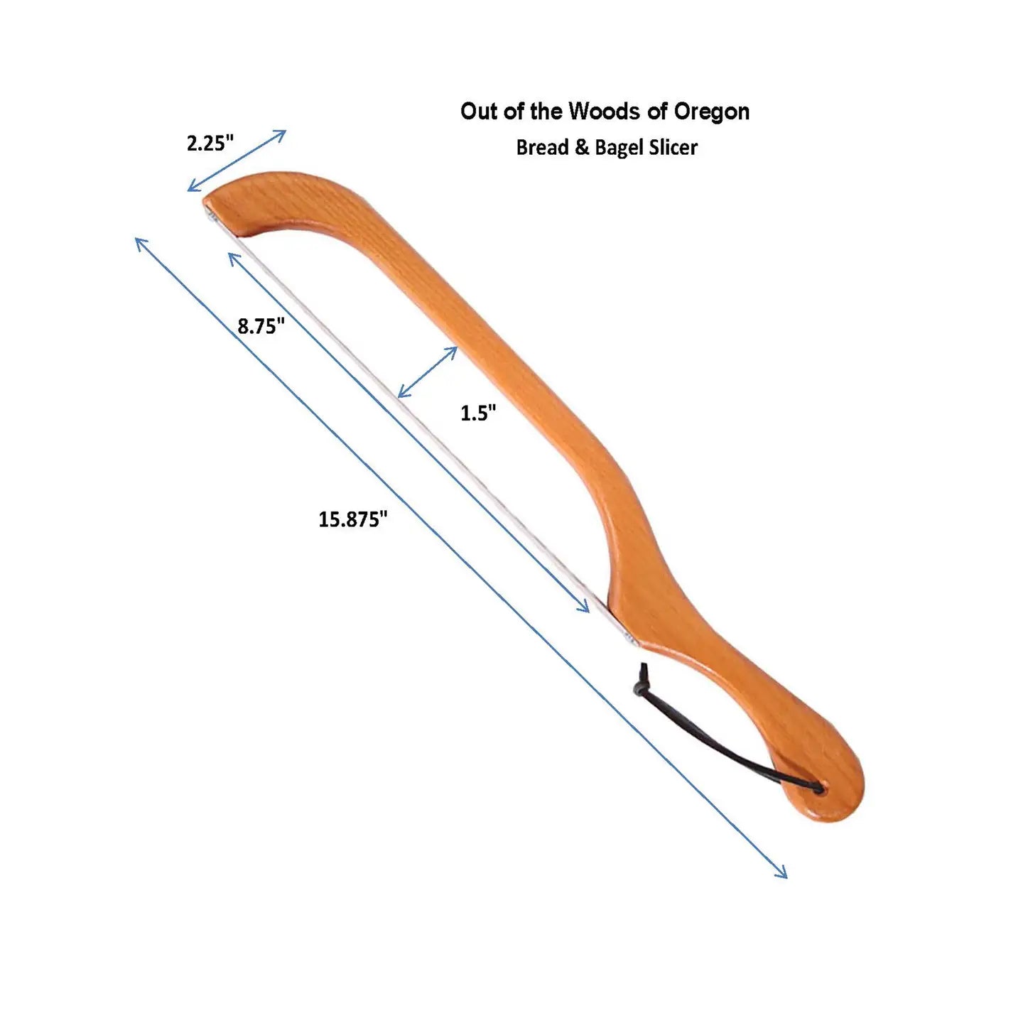 Out of the Woods Oregon Bread & Bagel Saw / Slicer: Natural Alder Finish