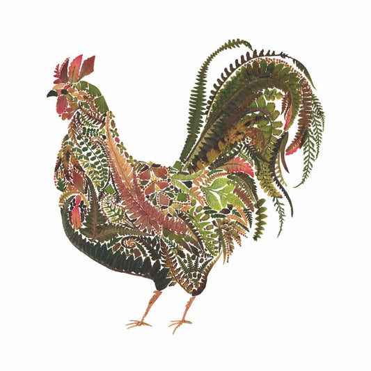 Paperproduct Designs Lunch Napkins: Green Rooster