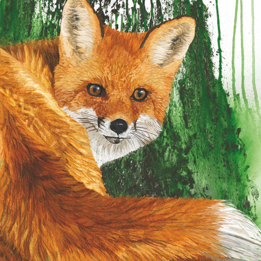 Paperproduct Designs Lunch Napkins: Evergreen Fox