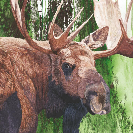 Paperproduct Designs Lunch Napkins: Evergreen Moose