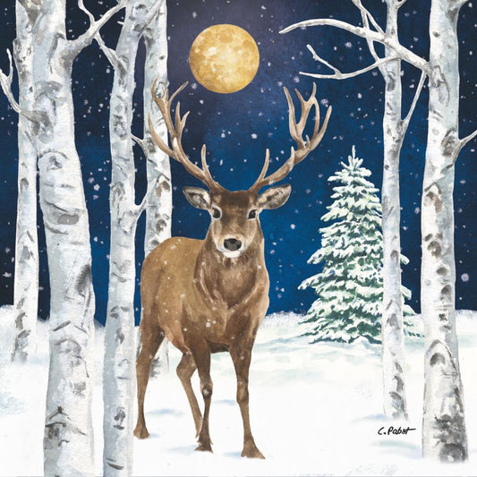 Paperproduct Designs Lunch Napkins: Winter Stag