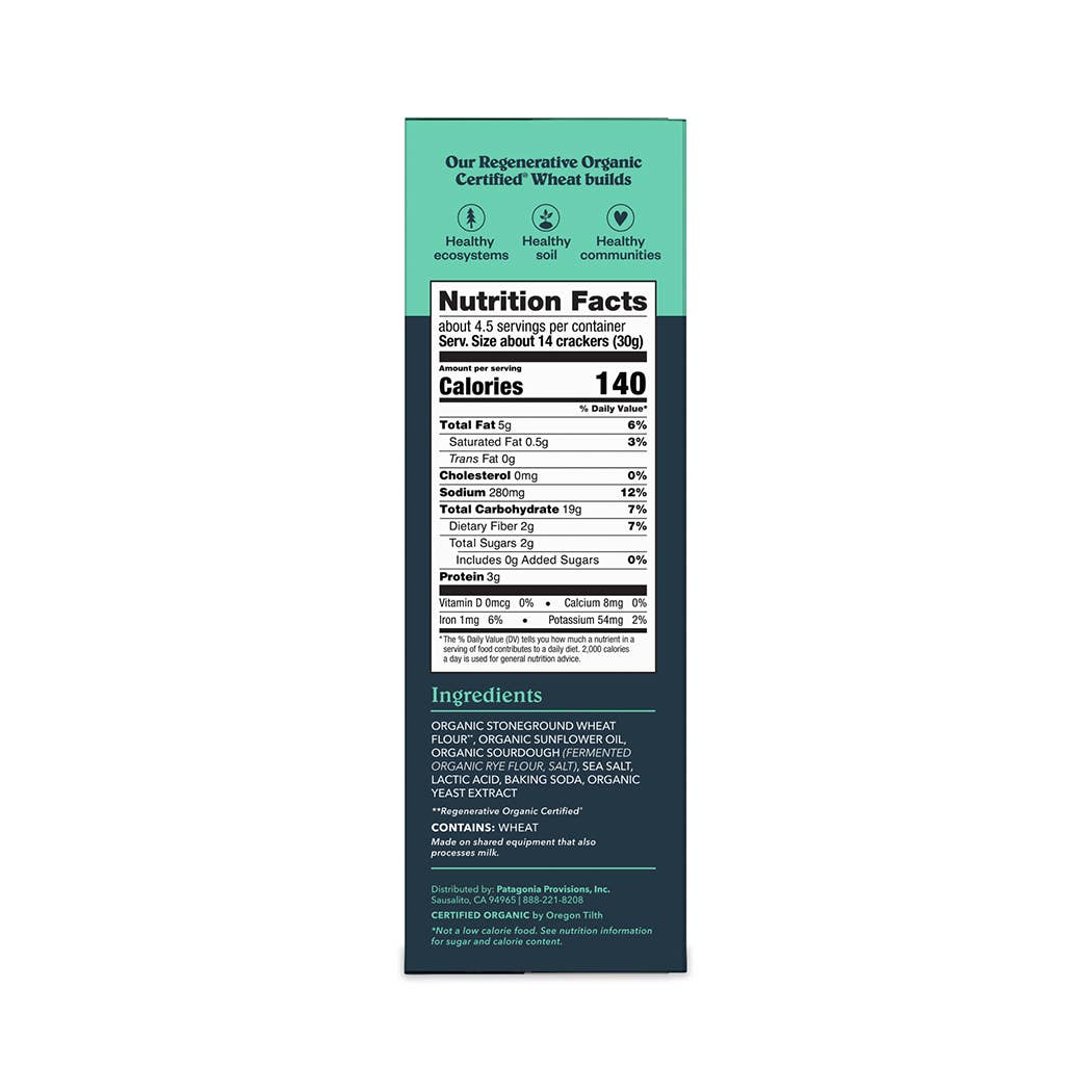 Patagonia Provisions Organic Sourdough Sea Salt Crackers