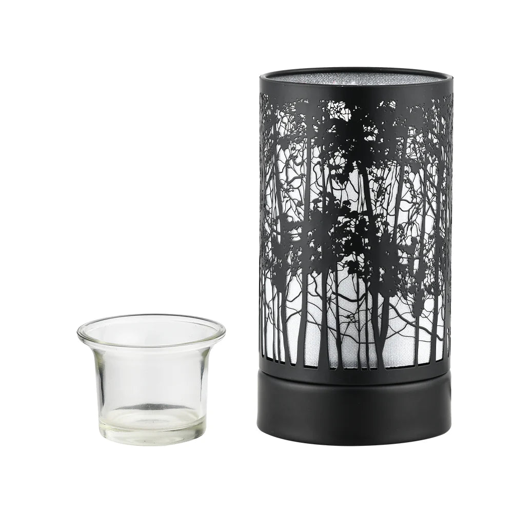 Peterson Housewares Touch Lamp: Morning Trees, Black