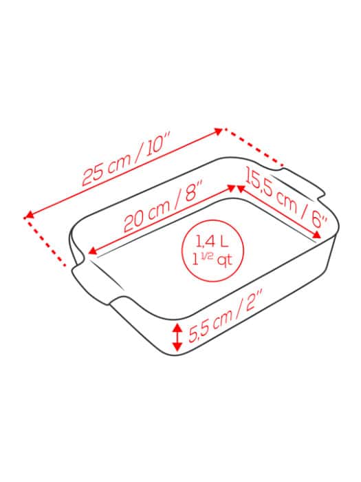 Peugeot Baker: 10" Rectangle, Ecru