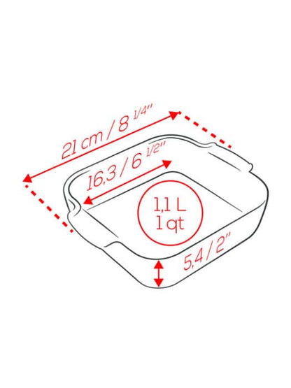 Peugeot Baker:  8.25" Square, Ecru