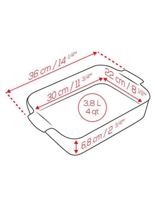 Peugeot Baker: 14.25" Rectangle, Ecru